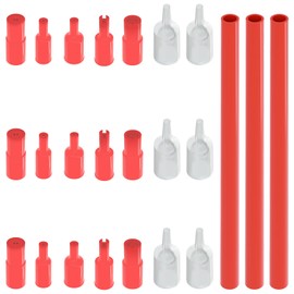 Butane Tank Adapter - 3 Sets Butane Nozzle Tips - 6 Kinds Lighter and Torch Refill or Release Adaptor - Butane Nozzle for Gas Refill Adapter for All Nozzle's (Red)