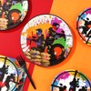 96pcs Paintball Paper Plates and Napkins Sets, Paintball Neon Party