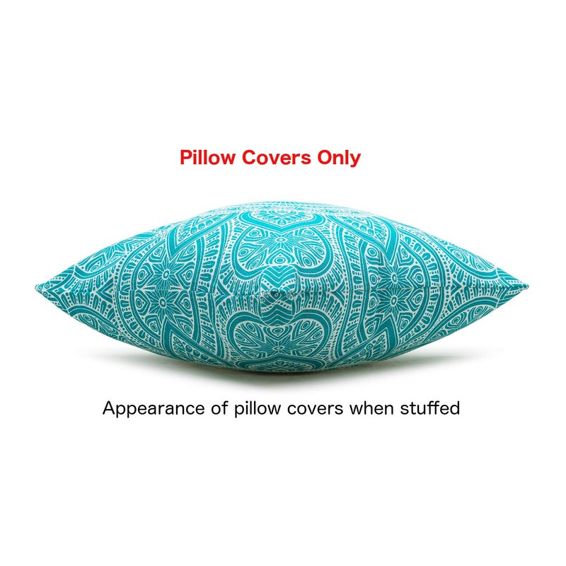 TreeWool (Pack of 2 Mandala Accent Cushion Covers in 100%