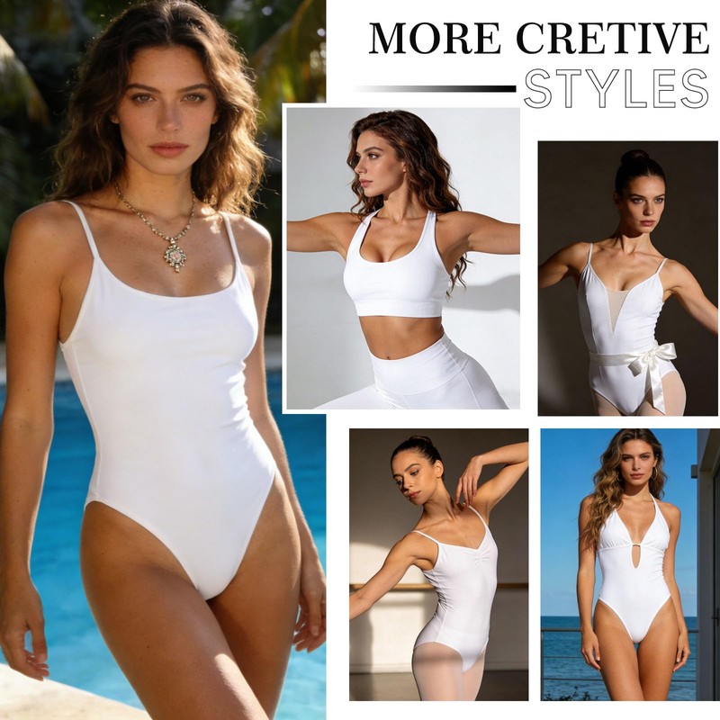 White Nylon Spandex Fabric, 60" Wide 80% Nylon 20% Spandex