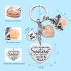 LParkin Sister Gifts from Sisters Initial Letter Keychain A-Z Side