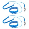 sourcing map 2Pcs Anti Static Wrist Strap Blue 7.9" Perimeter