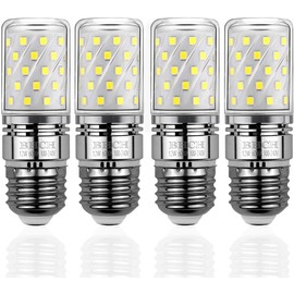 E26 LED Corn Bulbs 12W,6000K Daylight White,1200LM,100W Incandescent Bulbs Equivalent,Pack of 4