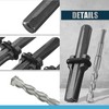 FLKQC 6pcs Rock Splitting Wedges and 1pcs Rotary Hammer Drill