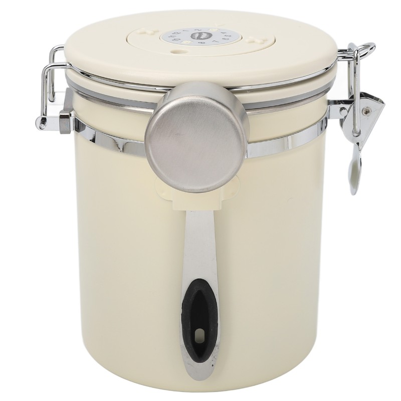 Coffee Canister Airtight Stainless Steel Kitchen Food Storage Container with