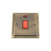 Cooker Oven Switch w/Neon Indicator 45 Amp - Victorian -