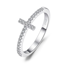 JewelryPalace Cross Wrap Ring Engagement Ring Infinity Promise Wedding Rings Ring Silver 925 Women's Cubic Zirconia Wedding Rings Women's Ring Wedding Rings Stacking Ring Rings Set Women's Jewellery