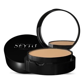 Seytu Maquillaje Polvo Compacto 2 En 1 A Prueba De Agua.
