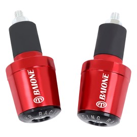 Worldmotop 7/8" 22mm Motorcycle Bar End Plugs Handlebars End Caps Slider Grips Replacement for Suzuki GSXR 600 750 1000 1100 1300(red)