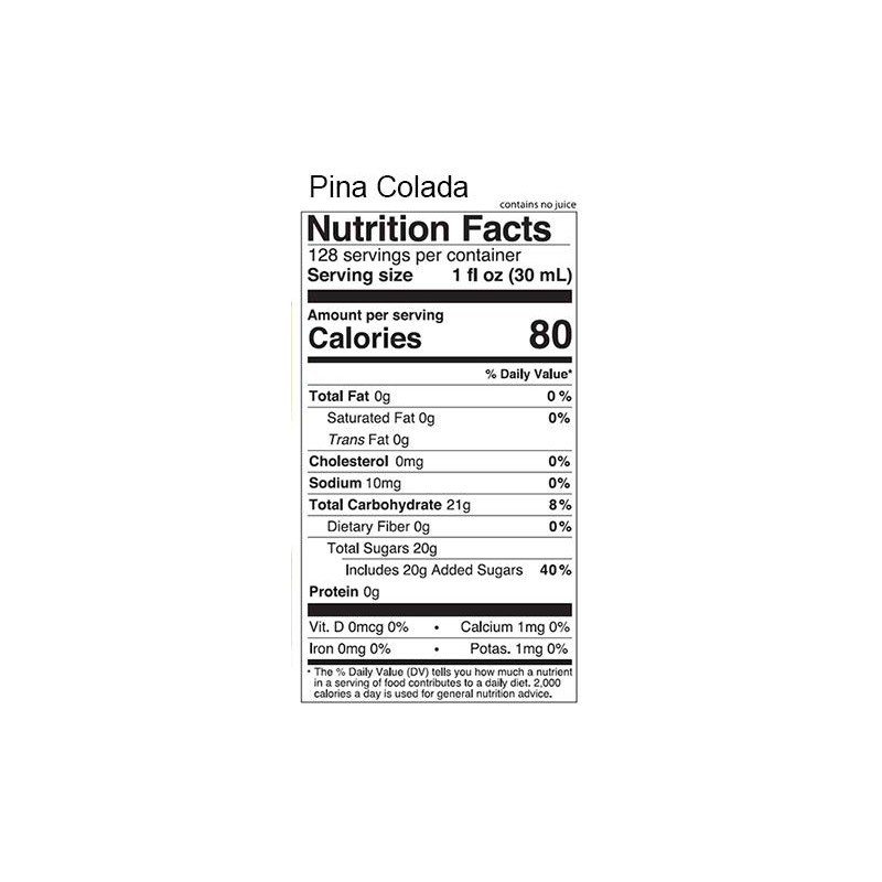 Concession Express Pure Cane Sugar Sno-Cone Syrup w/pump (Pina Colada)