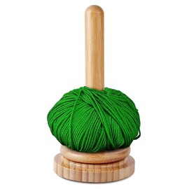 Sarini Wool Ball Holder Wood Wood Yarn Holder With Twirling Mechanism Wool Unwinder With Ball Bearing For Crochet Yarn And Thread