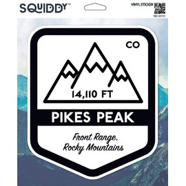 Squiddy Pikes Peak - Vinyl Sticker Decal for Phone, Laptop, Water Bottle (3" high)