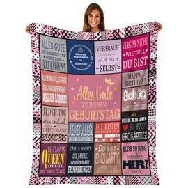 DigiNutz Birthday Gift for Women, Cuddly Blanket, 150 x 130 cm, Birthday Gift for Girls, Wife, Mum, Grandma, Girlfriend, Colleague, Gift Birthday Women