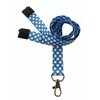 Customcard Printed Polka Dot Breakaway Lanyard Metal Dog Clip -