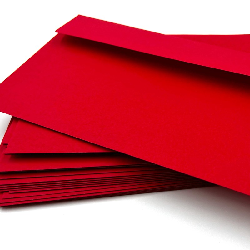 Envelopes DIN Long 220 x 110 mm Vermilion Red Pack