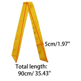 Allegra K Women Skinny Scarf Plain Solid Color Pure Long Scarves Neckerchief 90 * 5cm/35.43 * 1.97 inches(L*W) Yellow