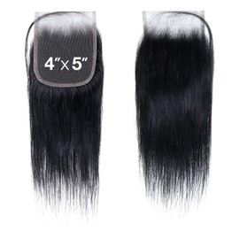 Outre Laid & Slayed Unprocessed Human Hair 4X4 LACE CLOSURE NATURAL STRAIGHT (10", NBRN)