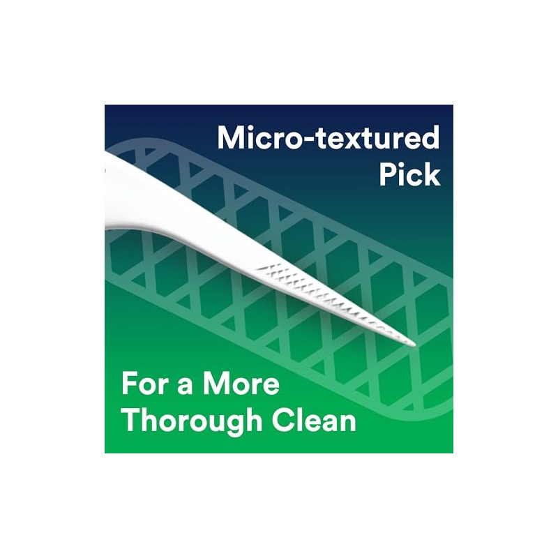 DenTek Triple Clean Floss Pick 3X Clean Removes Plaque Food