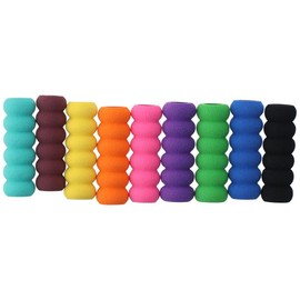 60pcs Mixed Colors Soft Foam Pencil Grips, Random Colorful Paint Drill Pencil Pen Gripper Cushion Holder Sponge for Drawing and Writing