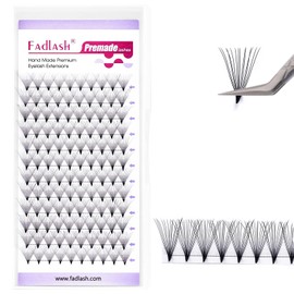 FADLASH Premade Lash Fans C Curl Premade Fans Eyelash Extensions 14D 0.07 Volume Lash Fans Premade Handmade Premade Lash Extensions Fans (14D-0.07C-14mm)