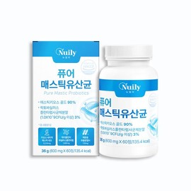 매스틱 유산균 프로 바이오틱스 사균체 정 매스틱검 매스틱추출물 60정 Mastic Probiotic Lactic Acid Bacteria 60 Tablets with Mastic Gum and Mastic Extract