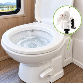 31705 RV Toilet Water Valve Replacement Kit for Thetford Aqua Magic V High & Low Models with Seal, Screws & Washers