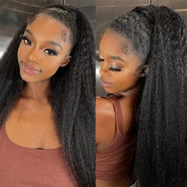18 20 22 Inch 3 Packs Straight Kinky Real Hair Yaki Bundles Straight Hair Remy Yaki Bundles Straight for Black Women Natural Packages Human Hair