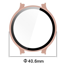 FTRONGRT Case Compatible with Garmin Lily 2 Active, PC + Screen Tempered Film, Anti-Scratch All-Inclusive Watch Case Compatible with Garmin Lily 2 Active. Ink Blue