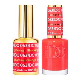 DND DC Match UV Gel + Nail Polish #063 Shocking Orange