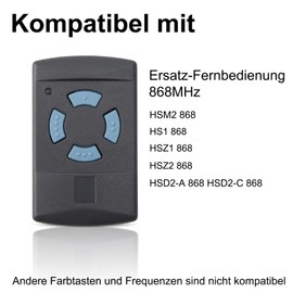 Yolispa Garage Door Opener Pack of 2 Replacement Remote Control for Hormann HSM4 HSE2 HS1 HS4 HSZ1 HSZ2 Garage Door Hand Transmitter