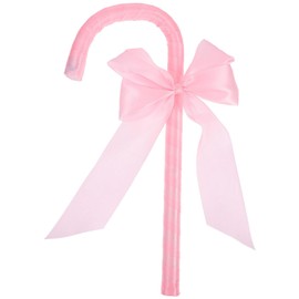 Garneck Shepherds Costume Crooks Staff Shepherd Hook Cane Plastic Walking Cane Prop Stick with Bowknot for Halloween Valentines Day Party Cosplay Pink, 35.00X15.00X2.00CM, HTO4166266214LLBO