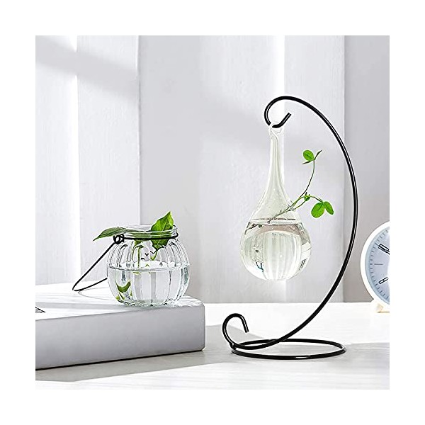 CXLE Ornament Display Stand, Ornament Stand Holder Iron Pothook Stand for Hanging Glass Globe Air Plant Terrarium, Witch Ball, Christmas Ornament and Home Wedding Decoration