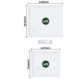 ZLTMYI Vacuum Sealer Bags for Food,Vacuum Storage Seal Bags for Food Saver,30 Pcs BPA-Free Resealable Meal Bags with Air Valve,Ideal for Freshness Preservation,Sous-Vide (Vacuum Bag 30PCS)