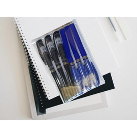 GEL pen Roller Elite Blue And Black Fine Point Set For Office Supplies, School Supplies ~ 3 Blue and 3 Black Roller Ball Pens With Comfort Grip For Students, Adults, Kids (0.7mm).