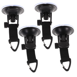 Operitacx 4 Stück Haken für Zelt-Saugnapf Camping -Baldachin Pflicht Saugnapfanker Saugnapfhaken Zubehör Und Saugheber Zelthaken Hochleistungs-Planenhaken Saughaken Abs Black