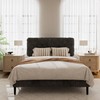 HAOARA Queen Size Flannel Platform Bed Frame with Adjustable Headboard,