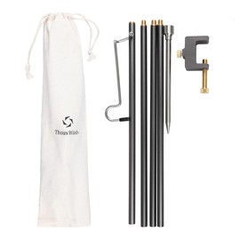 Thous Winds Lantern Stand, High Strength Aluminum, Clamp Type, For Driving Type, Lightweight, Compact, Includes Lantern Hook, Assembleable, For Outdoor Activities & Camping