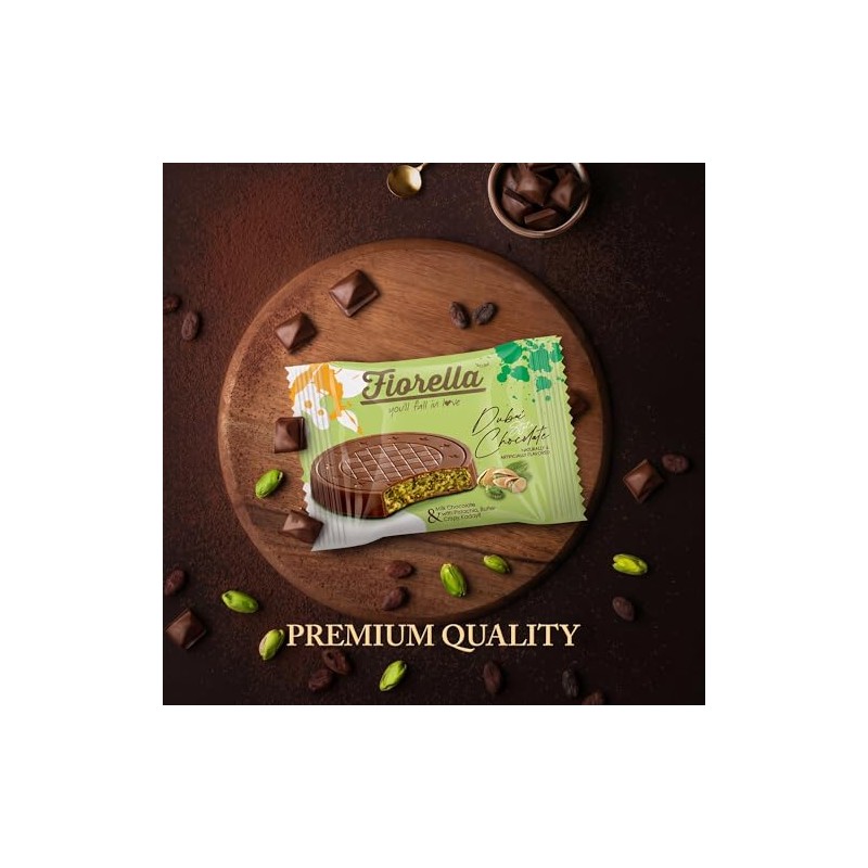 Fiorella Dubai Chocolate Bar Pistachio Knafeh | Milk Chocolate with