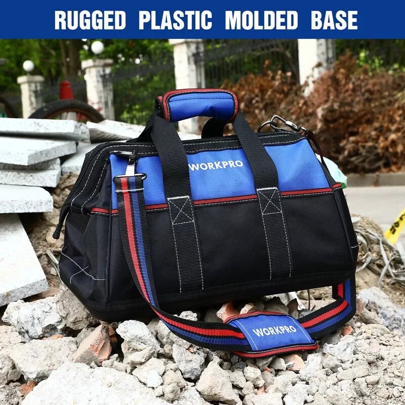 WORKPRO 16-inch Wide Mouth Tool Heavy Duty Cloth Tool Storage