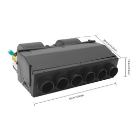 A/C Air Conditioning Evaporator Assembly Unit 24V, Car Truck Under Dash A/C Air Conditioning Evaporator with Drain Hose & 6 Vents for Car Truck (24V 6 Vents)
