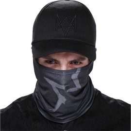 2 pack Watch Dogs Aiden Pearce Face Mask Bandana Motorcycle Face Mask UV Sun Riding Skeleton Mask for Fishing Hunting Cycling Men