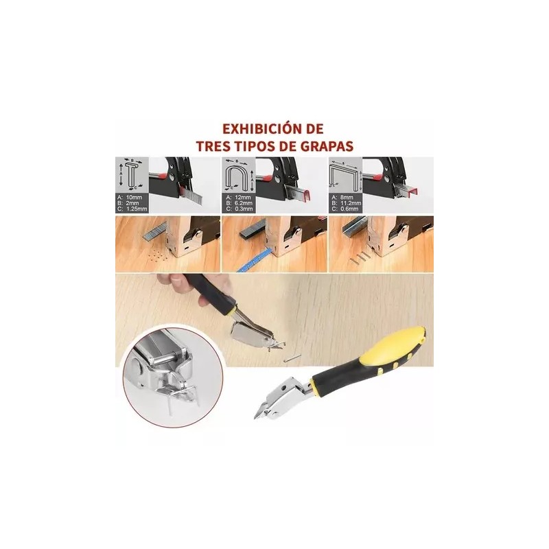 SoonHua 4 En1 Engrapadora Tipo Pistola Para Tapiceria Con 1500