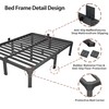 ROIL 18 Inch Queen Size Bed Frame with Mattress Slide