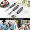 Adaptive Utensils Set for Seniors - 3Pcs Weighted Silverware for