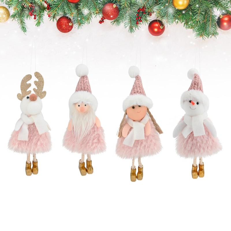 Bekecidi 4 PCS Christmas Party Decorations: Hanging Pendant Xmas Tree