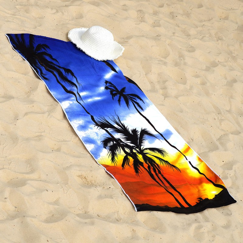 GEEZY Large Microfibre Beach Bath Towel Lightweight Sports Travel Gym