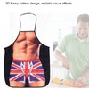3D Funny Cooking Apron Sexy Man Woman Apron Waterproof Apron(B)