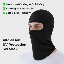 2THESTARS Ski Mask Balaclava with High Elasticity, Shiesty Mask, Quick-Dry Fabric, Suitable for All Seasons, Windproof Sun Protection for Motorcycle Riding, Unisex, One Size Fits All - Navy Blue