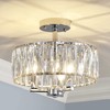 AGV LIGHTING CL003F K9 Crystal Ceiling Light Fixture, Modern Semi
