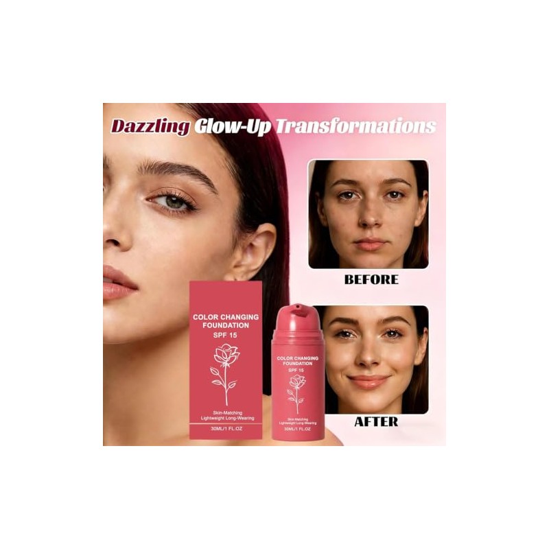 Base de maquillaje coreana que cambia de color se adapta